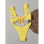Damen Bikini-Set mit breiten Trägern und metallischem Akzent R&B