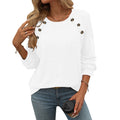 Damen Pullover mit dekorativen Knöpfen und strukturiertem Design R&B