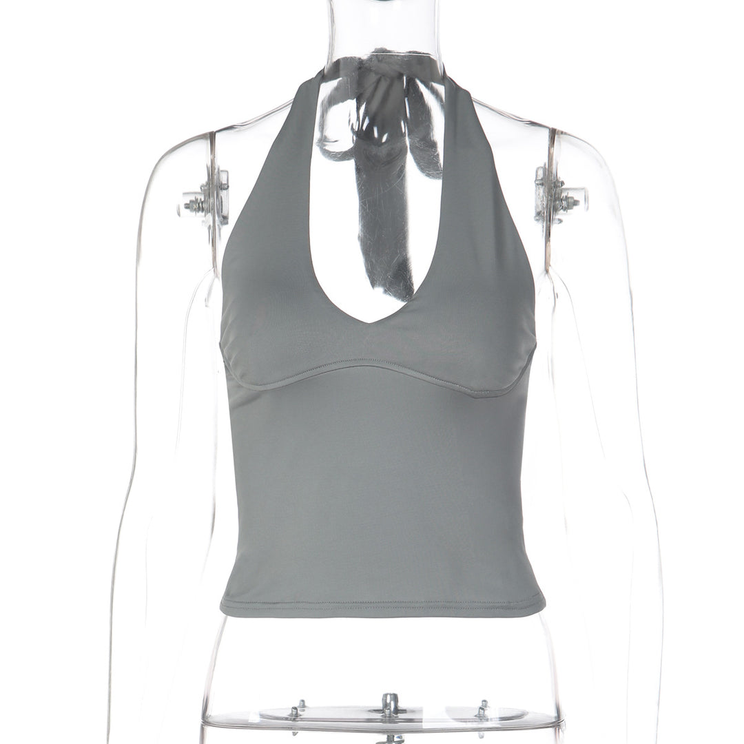 Damen Halterneck Crop-Top R&B