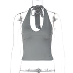 Damen Halterneck Crop-Top R&B