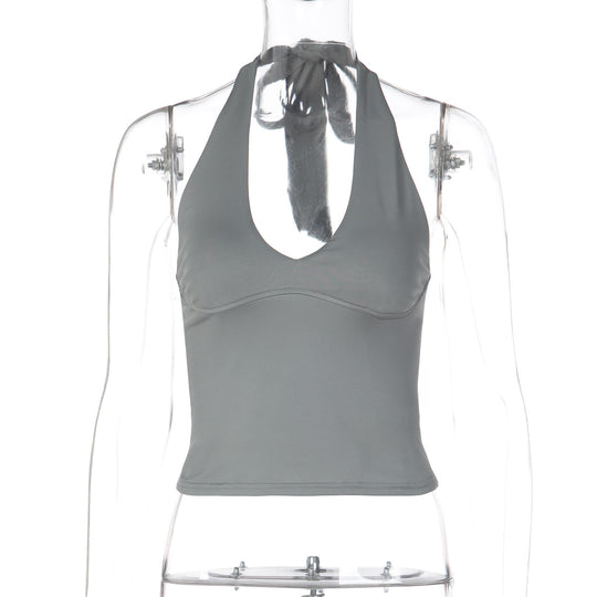 Damen Halterneck Crop-Top R&B