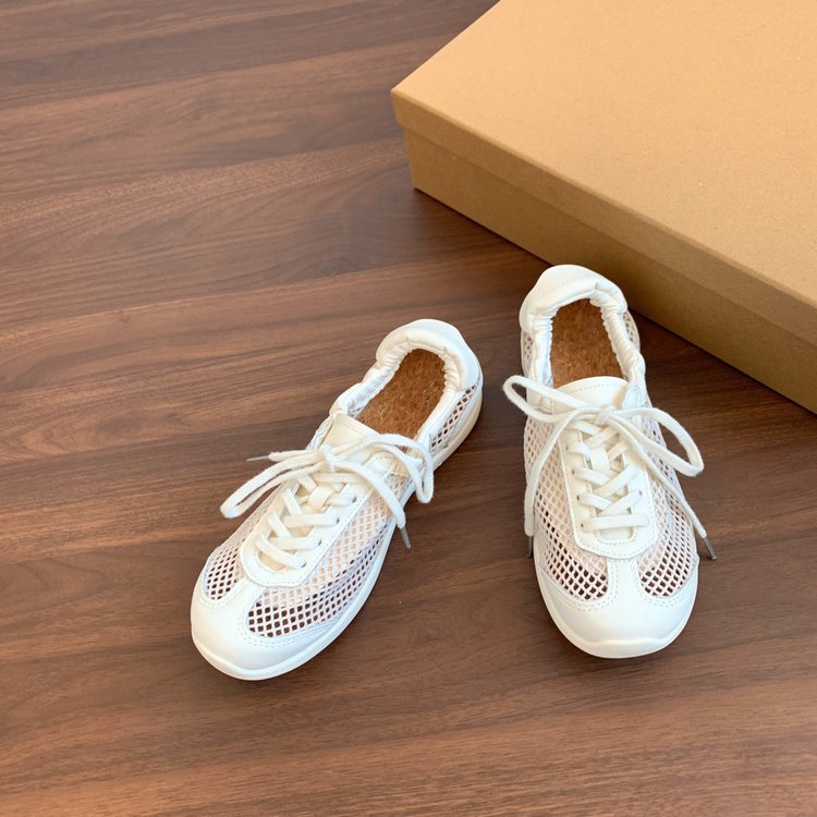 Damen atmungsaktive Mesh-Sneaker mit bequemem Korkfußbett und rutschfester Sohle R&B