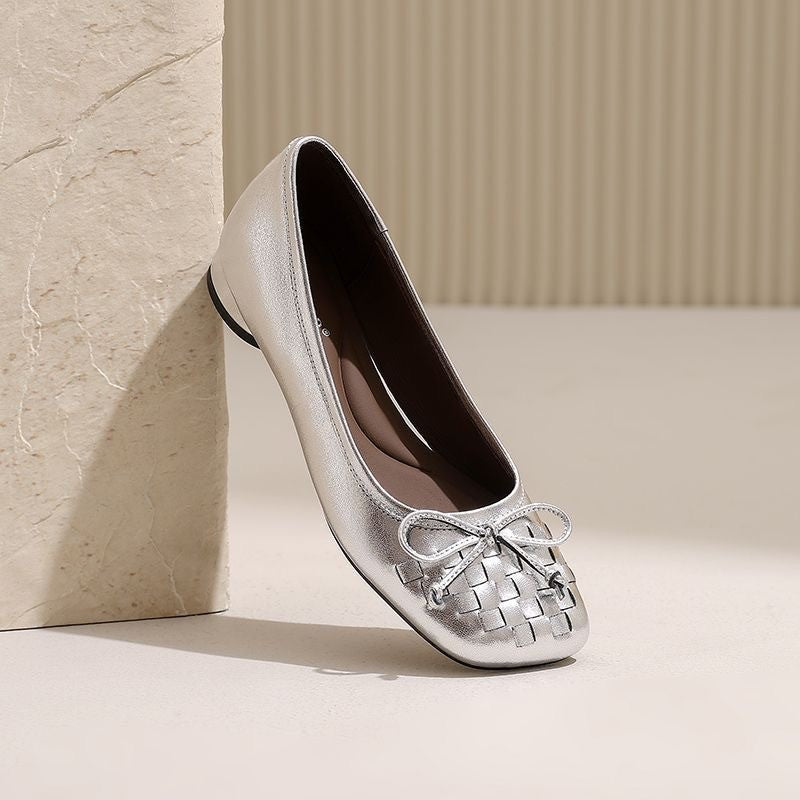 Damen Elegante Ballerinas mit geflochtener Vorderseite und bequemer Sohle R&B