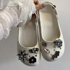 Damen modische Clogs mit funkelnden Dekorelementen R&B