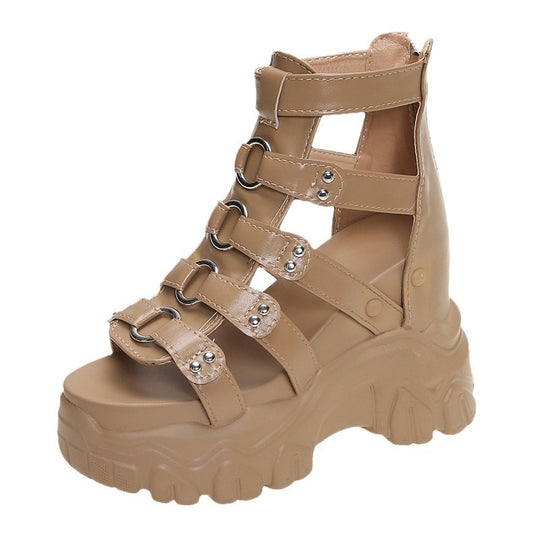 Damen Chunky Sandalen mit verstellbarem Riemendesign und rutschfester Sohle R&B