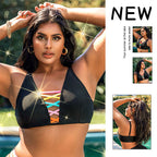 Damen Bikini-Oberteil mit farbenfrohem Schnür-Design R&B