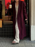Damen eleganter Wool Coat mit doppelter Knopfleiste R&B