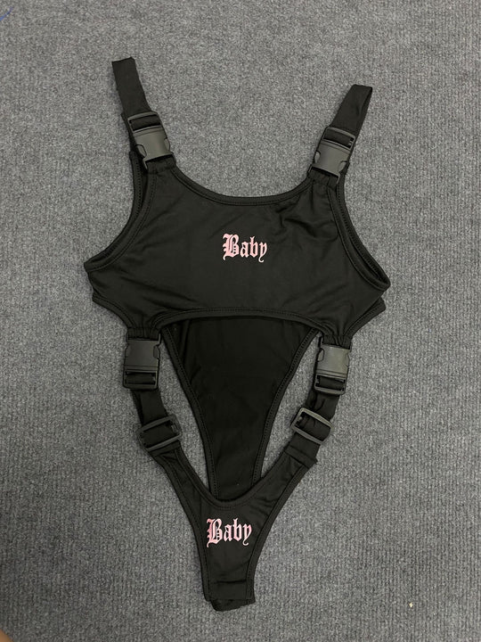 Damen Wickelbody mit einzigartigem Design und verstellbaren Riemen R&B