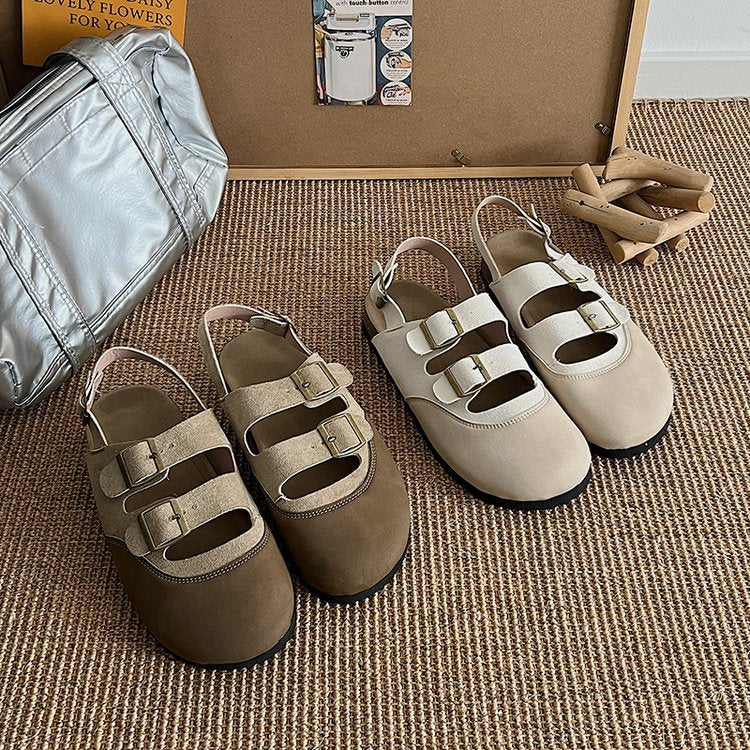 Damen Komfortable Sandalen mit verstellbaren Riemen und ergonomischer Sohle R&B