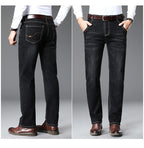 Herren klassische Jeans im lässigen Business-Stil mit besonders bequemer Passform R&B