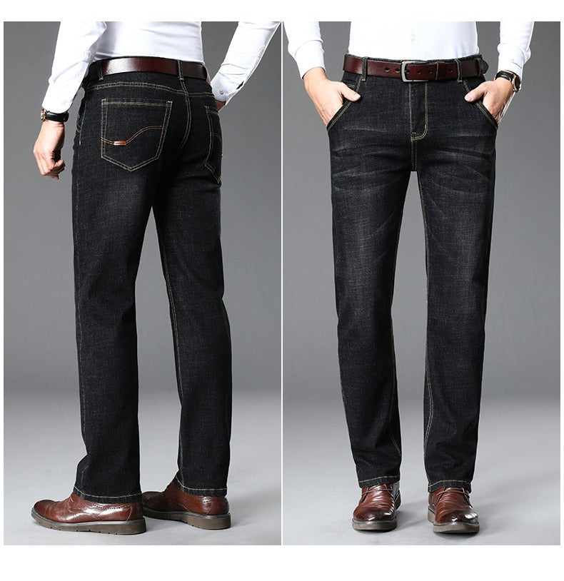 Herren klassische Jeans im lässigen Business-Stil mit besonders bequemer Passform R&B