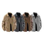 Herren modische Jacke mit multifunktionalen Reißverschlusstaschen und elastischen Bündchen R&B