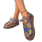 Damen Freizeit Sneaker mit buntem Muster und komfortablem Fußbett R&B
