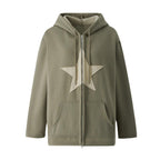 Damen lässiger Kapuzenpullover aus weichem Material mit stilvollem Sternenmotiv R&B