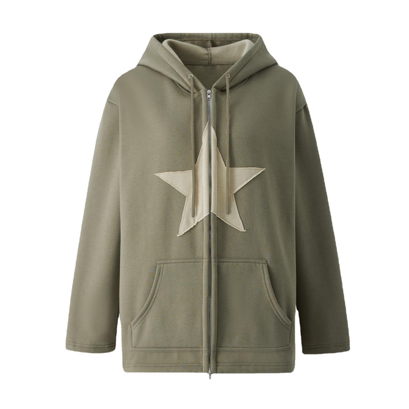 Damen lässiger Kapuzenpullover aus weichem Material mit stilvollem Sternenmotiv R&B