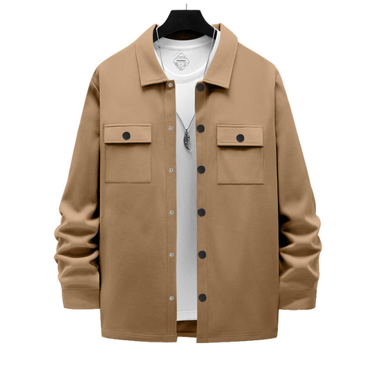 Herren oversized Utility-Jacke mit praktischen Taschen und modernem Kragen R&B