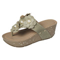 Damen Wedge-Sandaletten mit floralen Verzierungen und bequemer Absatztechnologie R&B
