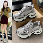 Damen sportive Chunky Sneakers mit atmungsaktivem Mesh-Obermaterial und dämpfender Sohle R&B