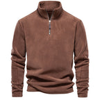 Herren Mikrofleece Pullover mit halbem Reißverschluss