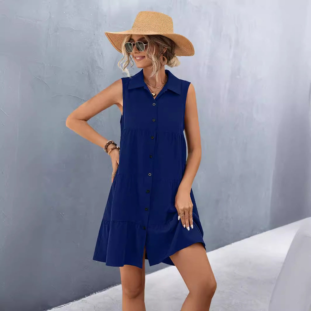 Damen Sommerkleid im lässigen Tierliniendesign R&B