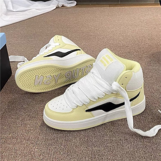 Damen Hochschnitt Sneaker mit atmungsaktiver Obermaterialkombination und sportlichem Design R&B