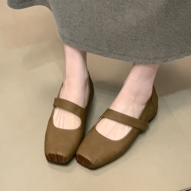 Damen Ballerinas mit elastischem Riemchen und komfortablem Fußbett R&B