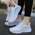 Damen Lauf-Sneaker mit atmungsaktivem Mesh-Obermaterial und rutschfester Sohle
