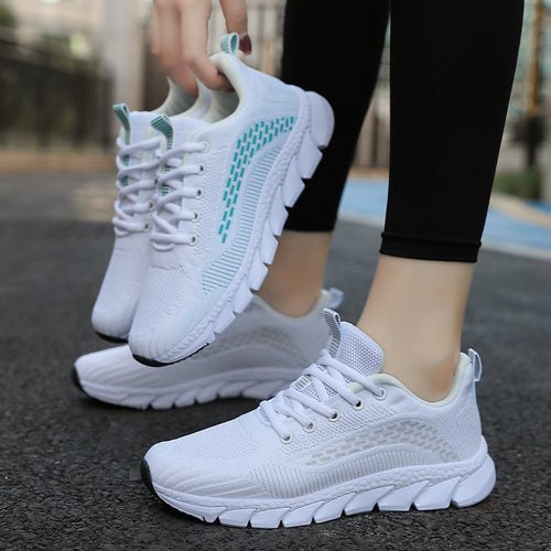 Damen Lauf-Sneaker mit atmungsaktivem Mesh-Obermaterial und rutschfester Sohle R&B
