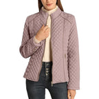 Damen gesteppte Freizeitjacke mit hohem Kragen R&B