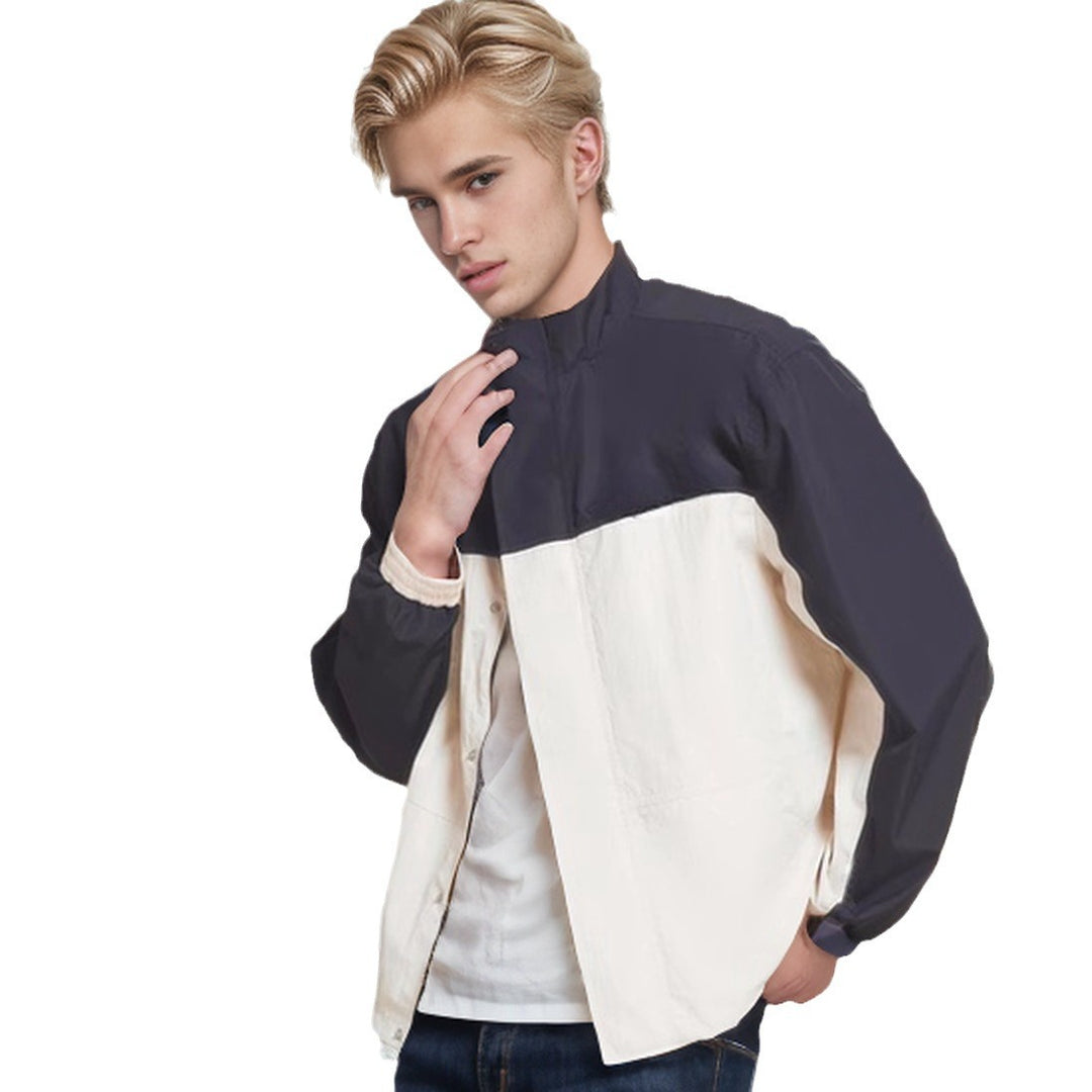 Herren funktionale Übergangsjacke mit hohem Kragen R&B
