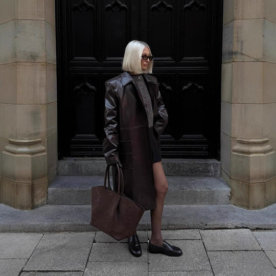 Damen Kunstleder-Blazerjacke R&B