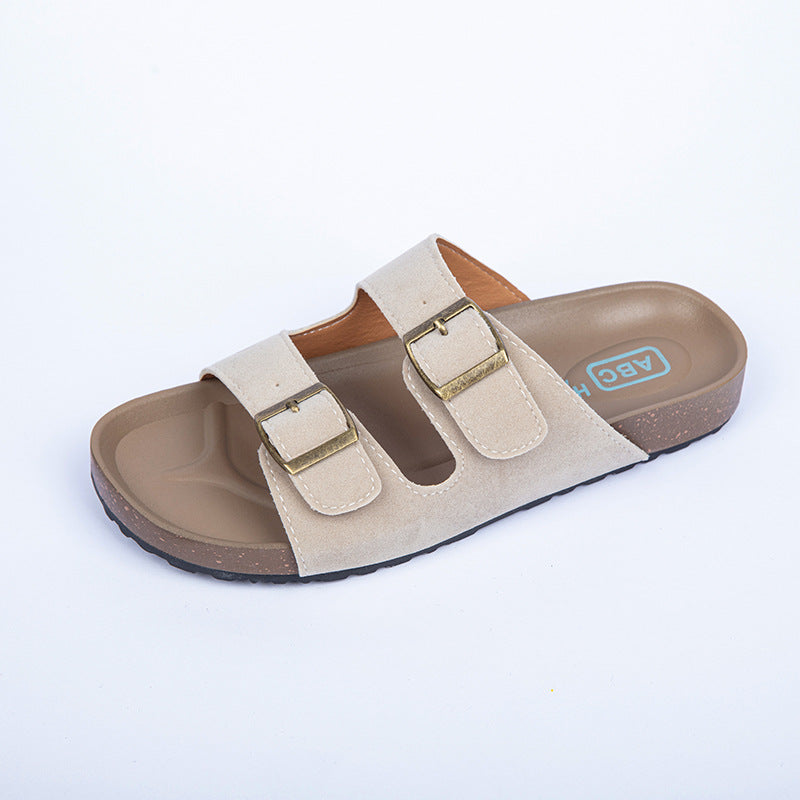 Damen bequeme Sandalen mit verstellbaren Riemen und anatomischem Fußbett R&B