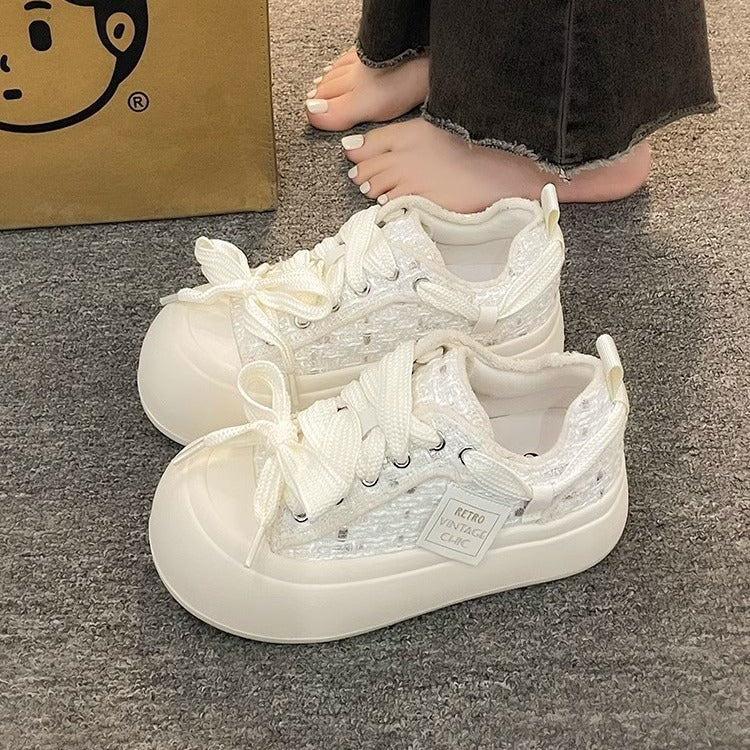 Damen Vintage Sport Sneakers mit komfortabler Gummisohle und weichem Obermaterial R&B