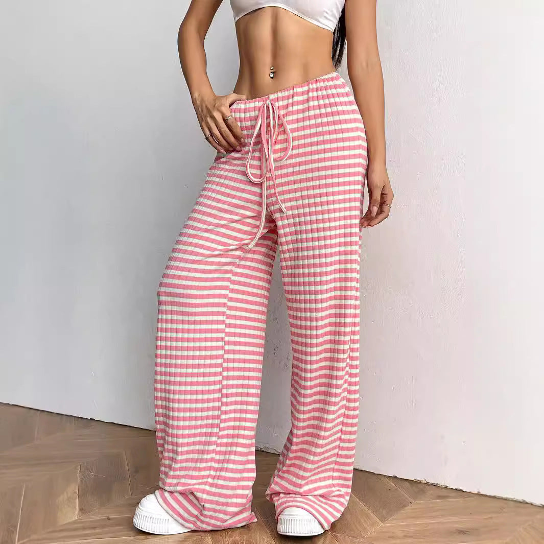 Damen komfortable Relaxhose mit weitem Schnitt und verstellbarem Kordelzug R&B