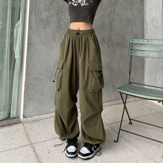 Damen Cargo-Hose mit praktischen Seitentaschen und elastischem Bund
