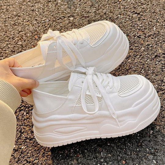 Damen Chunky Sneaker mit atmungsaktiver Mesh-Oberfläche und dämpfender Sohle R&B
