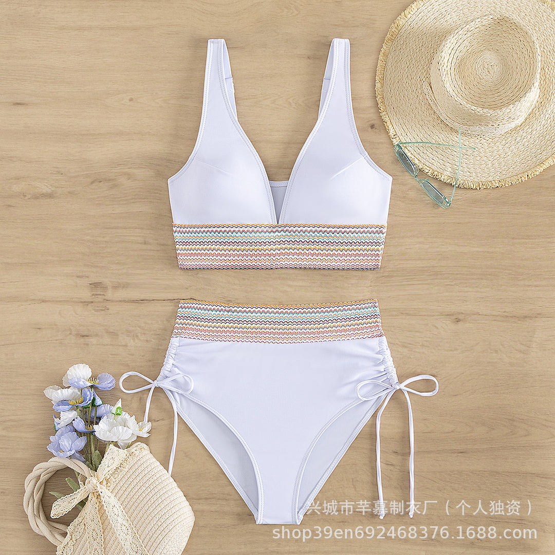 Damen Hochgeschnittener Sportbikini R&B