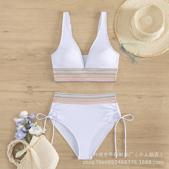 Damen Hochgeschnittener Sportbikini R&B