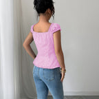 Damen Elegantes Oberteil mit Rüschendetails und tailliertem Schnitt R&B