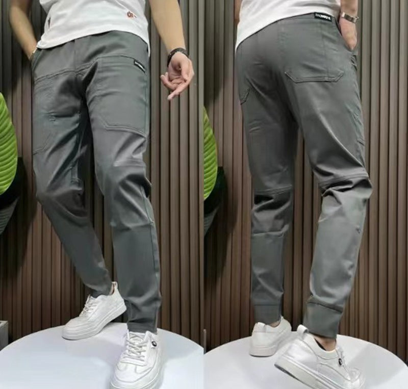 Herren nan sportive Cargojoggerhose mit elastischem Bund, Kordelzug und konischem Beinabschluss R&B