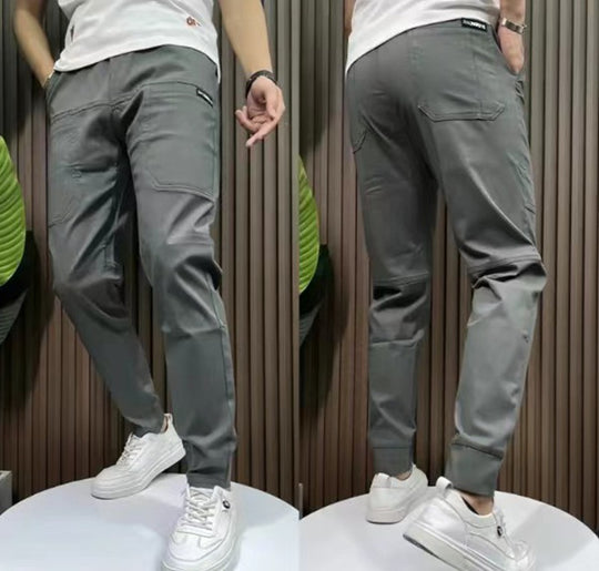 Herren nan sportive Cargojoggerhose mit elastischem Bund, Kordelzug und konischem Beinabschluss R&B