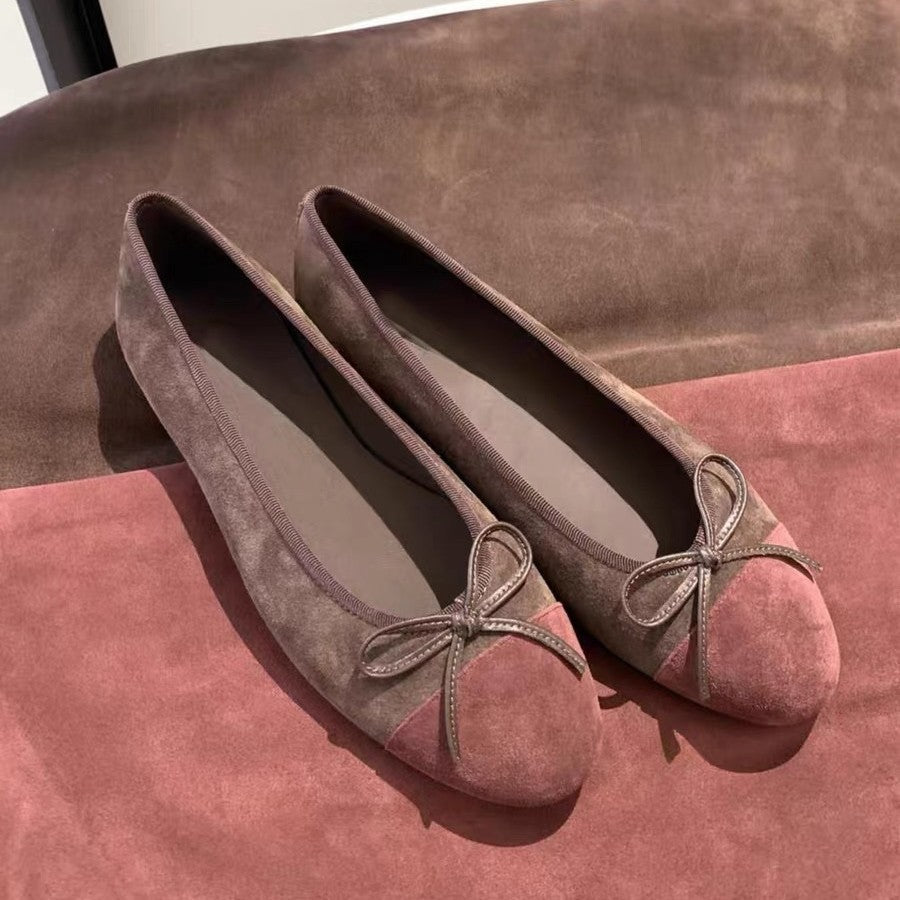 Damen Elegante Ballerinas mit modischem Schleifenakzent R&B