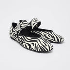 Damen elegante Ballerinas mit Leopardenmuster und verstellbarem Riemen R&B