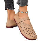 Damen bequeme Schlupfsandalen mit durchbrochenem Design R&B