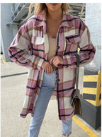 Damen Luftige Karobluse mit Knopfleiste und modernem Schnitt R&B