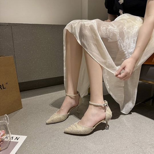 Damen elegante Slingback-Pumps mit filigranem Riemendesign R&B