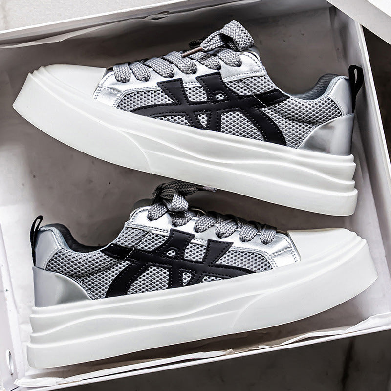 Damen trendige Sneaker mit hohem Plateau R&B