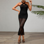 Damen Netzkleid mit Fransen R&B