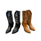 Damen Cowboy-Stiefel mit eleganter Stickerei und modernem Wedge-Design R&B