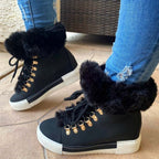 Warme Plüsch Plattform Stiefeletten R&B